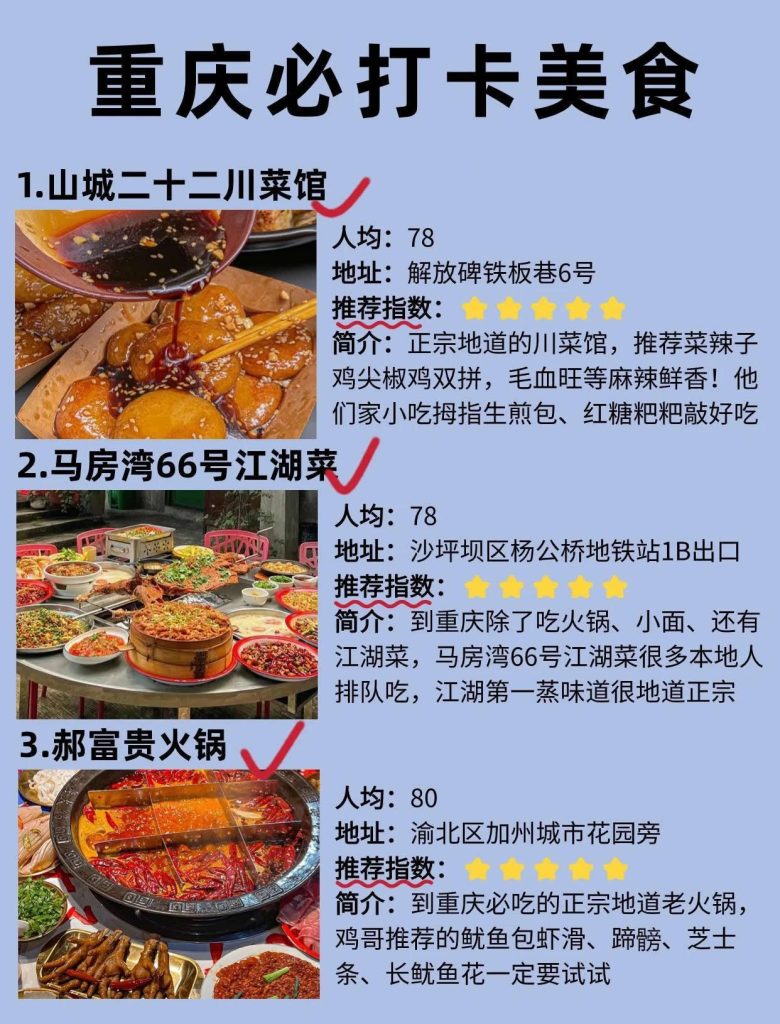 重庆三天游攻略：必打卡景点和美食推荐